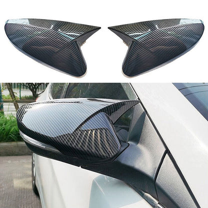 2PCS for Hyundai Veloster 2012-2017 Carbon Fiber OX Rear View Mirror Cover Trim