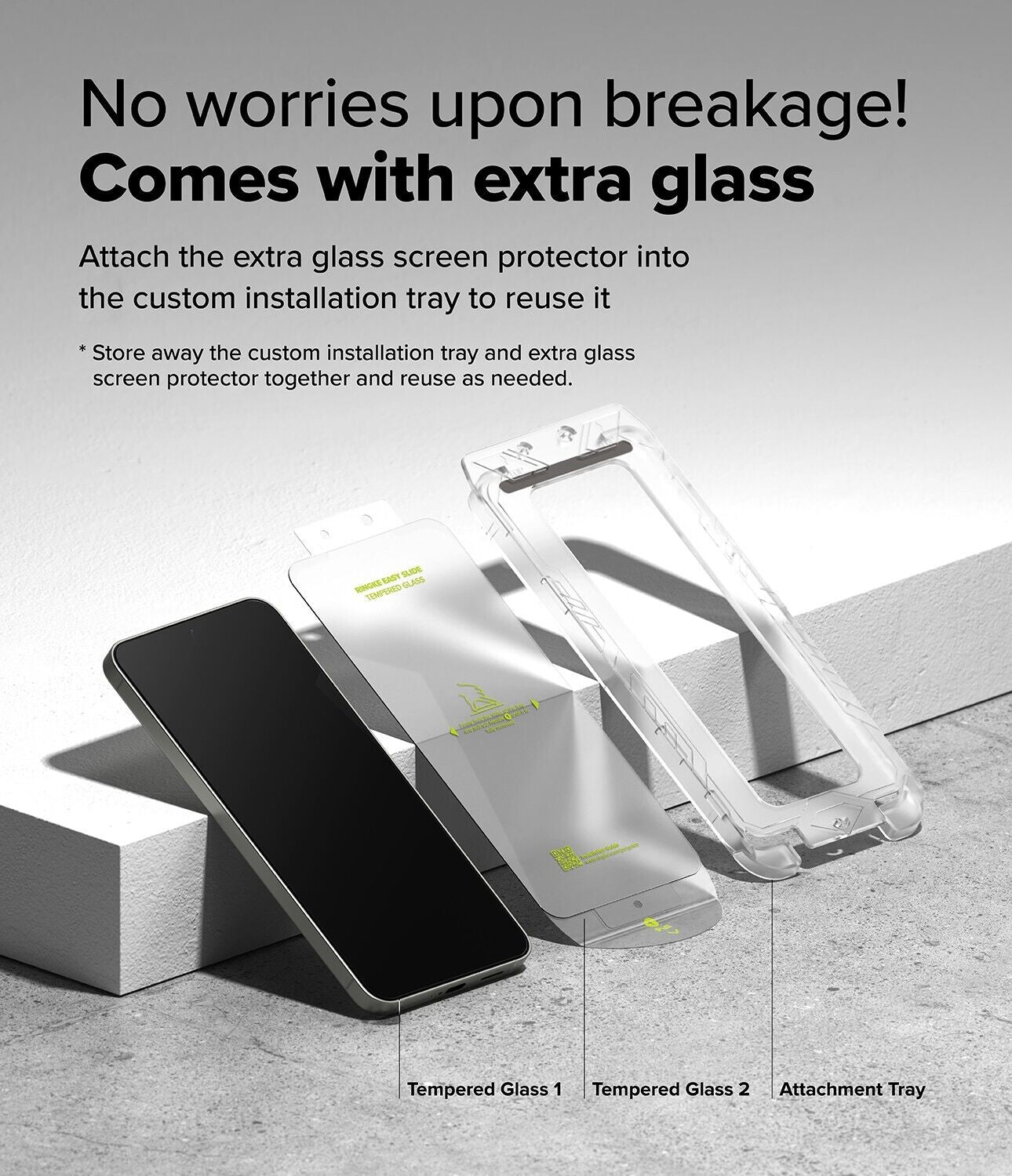 For Galaxy S25 Ultra/Plus/S25 | Ringke [Easy Slide / Privacy] Tempered Glass 2P