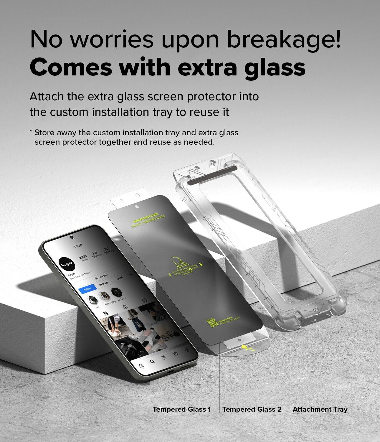 For Galaxy S25 Ultra/Plus/S25 | Ringke [Easy Slide / Privacy] Tempered Glass 2P