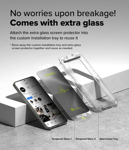 For Galaxy S25 Ultra/Plus/S25 | Ringke [Easy Slide / Privacy] Tempered Glass 2P