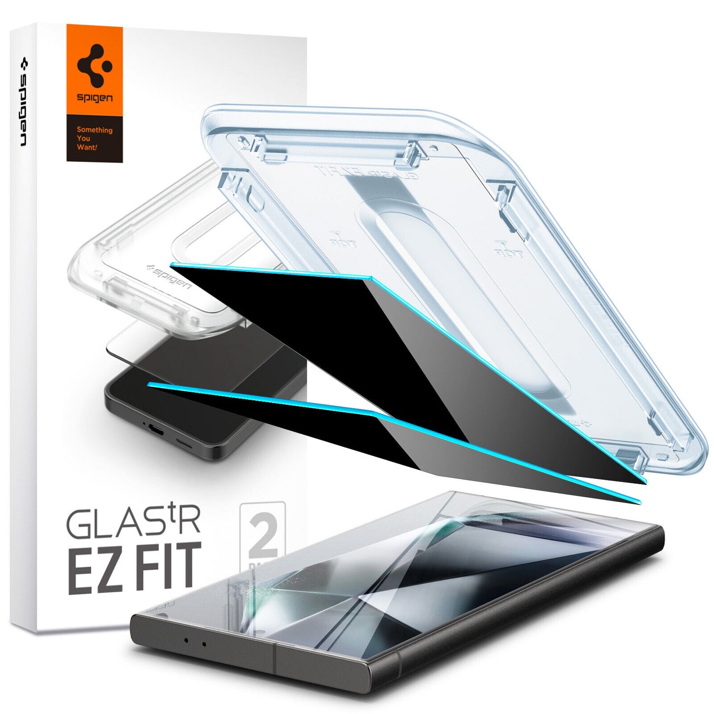 Spigen Glastr Ezfit Privacy Screen Protector for Galaxy S24 Ultra, S24 Plus, S24