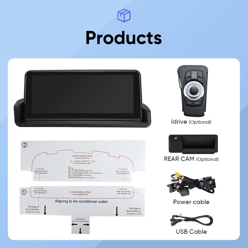 Car Radio for BMW 3 Series E90 E91 E92 2005 2006 2007 2008 2009 2010 2011 Multimedia Player Wireless Carplay Android Auto