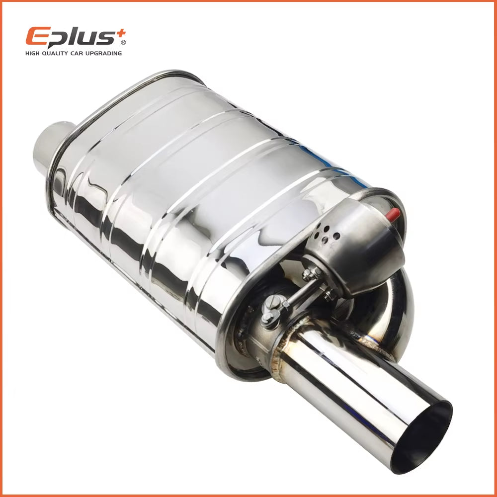 EPLUS Car Exhaust System Vacuum Valve Control Exhaust Pipe Kit Variable Silencer Stainless Universal 51 63 76 Mm Remote Control