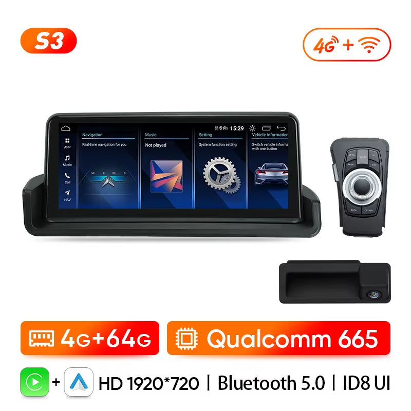 Car Radio for BMW 3 Series E90 E91 E92 2005 2006 2007 2008 2009 2010 2011 Multimedia Player Wireless Carplay Android Auto