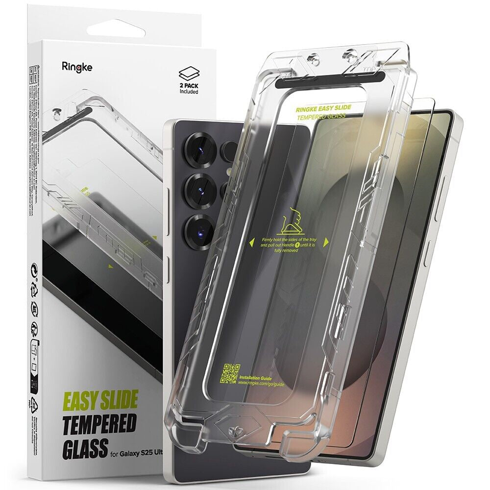 For Galaxy S25 Ultra/Plus/S25 | Ringke [Easy Slide / Privacy] Tempered Glass 2P