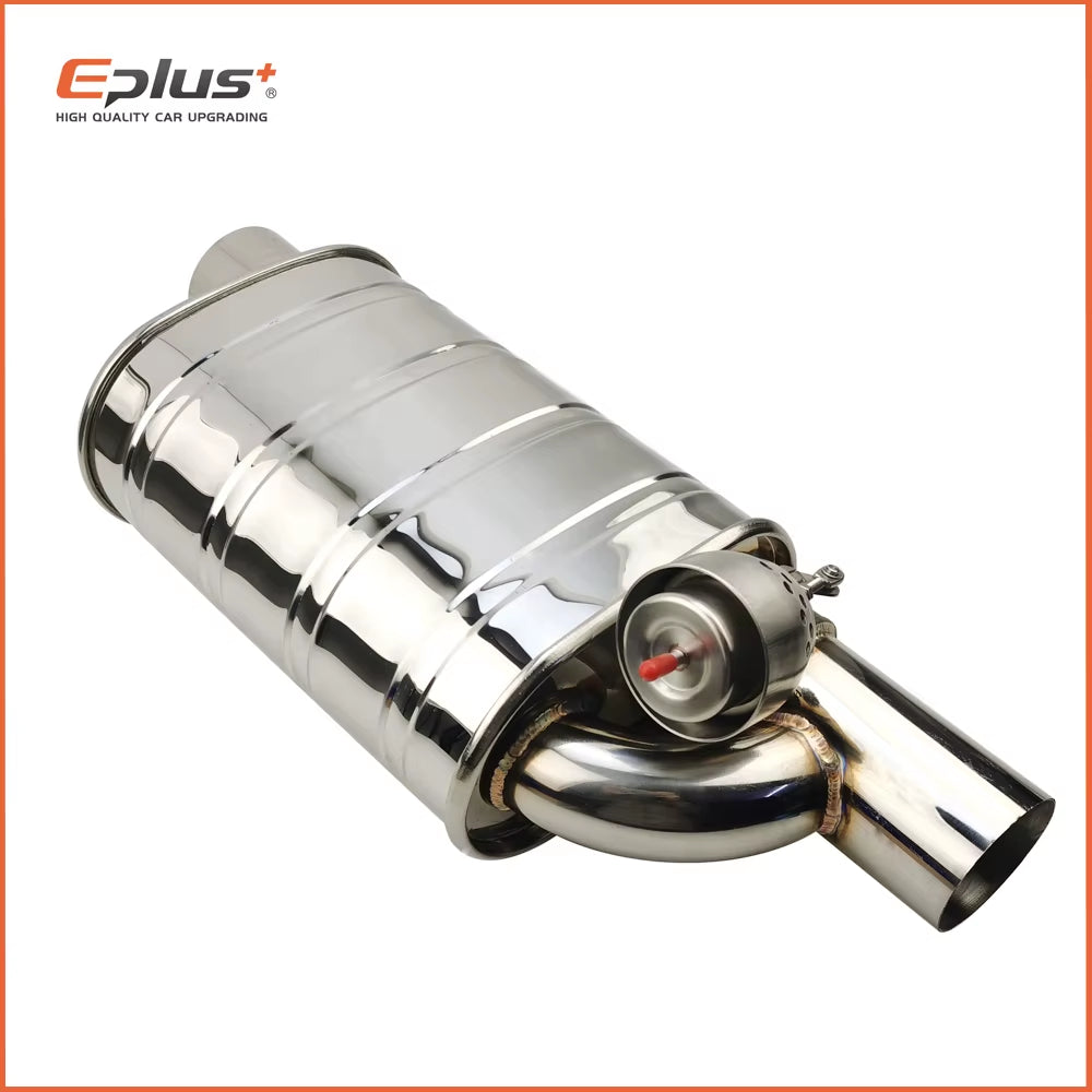 EPLUS Car Exhaust System Vacuum Valve Control Exhaust Pipe Kit Variable Silencer Stainless Universal 51 63 76 Mm Remote Control