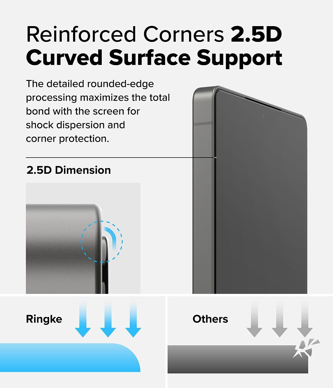 For Galaxy S25 Ultra/Plus/S25 | Ringke [Easy Slide / Privacy] Tempered Glass 2P