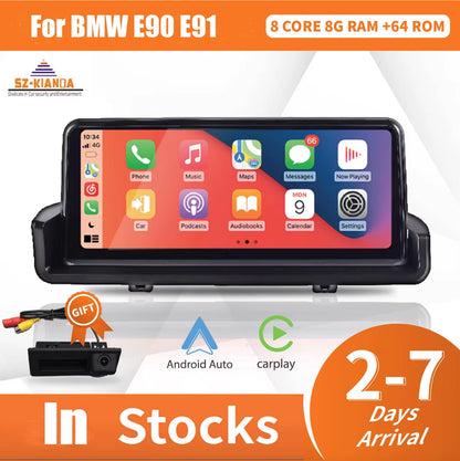 In Stock 10.25" Wireless Carplay Android Auto Car Multimedia Player for BMW 3 Series E90 E91 E92 E93 GPS Radio Screen Display 4G