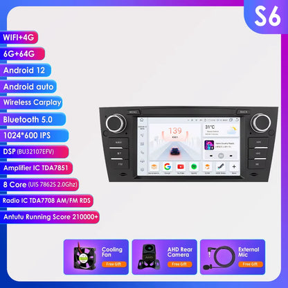 AI Voice Navigation Audio for BMW 3 Series E90 E91 E92 E93 Car Radio 2 Din Android Auto Multimedia GPS Carplay 2Din No DVD