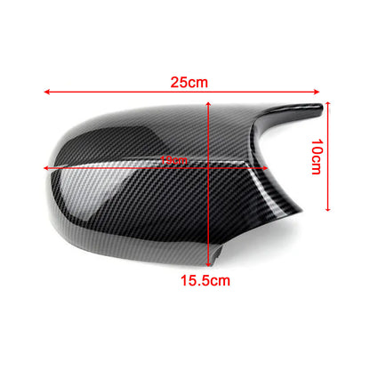 2X Carbon Fiber Mirror Cover Cap for BMW E90 E92 E93 LCI 323I 328I 335I M3 Style