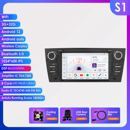 AI Voice Navigation Audio for BMW 3 Series E90 E91 E92 E93 Car Radio 2 Din Android Auto Multimedia GPS Carplay 2Din No DVD